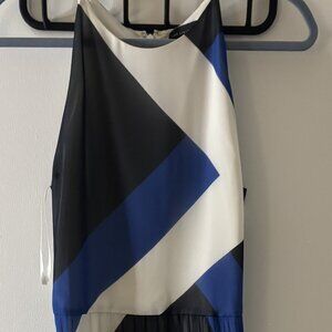 Blue & White Midi Dress - The Limited, Size 8